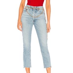 AGOLDE Riley High Rise Straight Crop - Zephyr